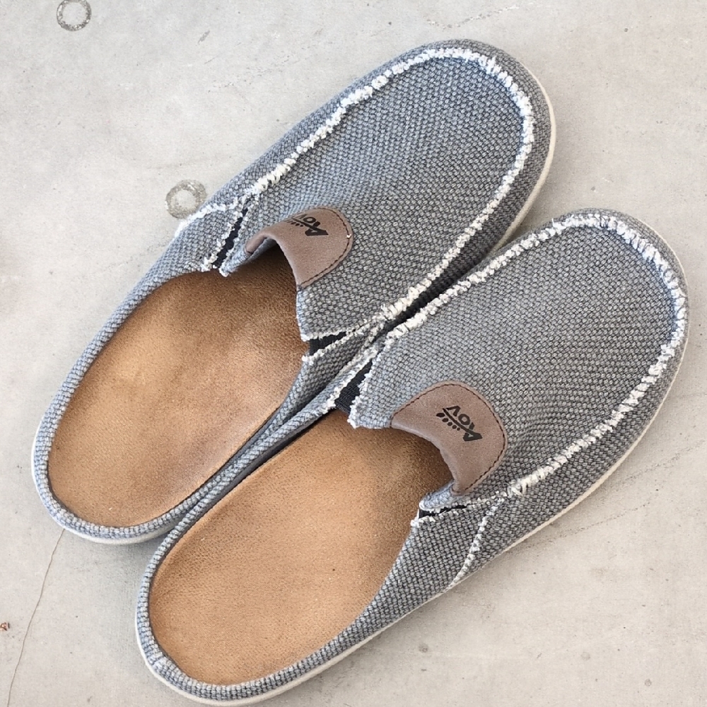 Aov Men's Gray Slip On Casual Loafer Slippers Size‎ 10